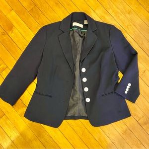 Navy Liz Claiborne Blazer 4 Petite